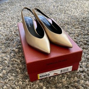 Donald J Pliner Bronze Slingback Pump - never worn